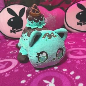 Aphmau Meemeow Mint Chocolate Chip Ice Cream LARGE 11in Cat Plush